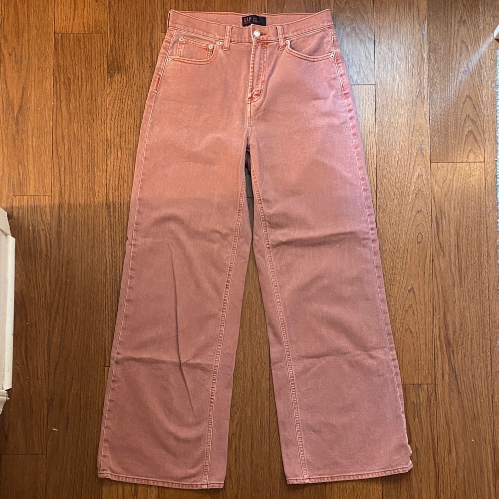 GAP Pink Wide Leg Jeans